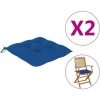 YOUTHUP Coussins De Chaise 2 Pcs Bleu 40x40x7 Cm Tissu - Bleu 2 YOUTHUP Coussins De Chaise 2 Pcs Bleu 40x40x7 Cm Tissu - Bleu -banc et tabouret Soldes Boutique 51886153 1