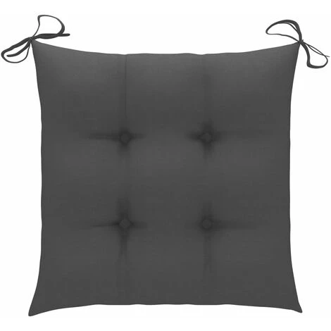 YOUTHUP Coussins De Chaise 2 Pcs Anthracite 50x50x7 Cm Tissu - Anthracite 4 YOUTHUP Coussins De Chaise 2 Pcs Anthracite 50x50x7 Cm Tissu - Anthracite – Image 2
