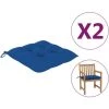 YOUTHUP Coussins De Chaise 2 Pcs Bleu 50x50x7 Cm Tissu - Bleu -banc et tabouret Soldes Boutique 51886177 1