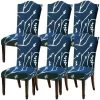 QERSTA Housses De Chaise Extensibles Pour Chaises De Salle à Manger, Housse De Protection De Chaise6 Pièces, Housses De Siège De Protection De Chaise élastique -banc et tabouret Soldes Boutique 51901794 1