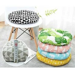 QERSTA Galette De Chaise Ronde, 100% Coton Et Lin - Confortables - Coussins épais Et Respirants 40 * 40 * 6cm 10 QERSTA Galette De Chaise Ronde, 100% Coton Et Lin - Confortables - Coussins épais Et Respirants 40 * 40 * 6cm -banc et tabouret Soldes Boutique 51901980 4