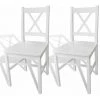 Topdeal Chaises De Salle à Manger 2 Pcs Blanc Bois De Pin -banc et tabouret Soldes Boutique 52084005 1