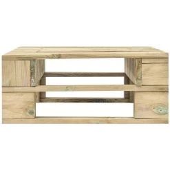 Topdeal Repose-pied Palette De Jardin Bois -banc et tabouret Soldes Boutique 52091205 3