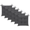 Topdeal Coussins De Chaise 6 Pcs Anthracite 40x40x7 Cm Tissu FF314862_FR -banc et tabouret Soldes Boutique 52100616 1
