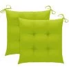 Topdeal Coussins De Chaise 2 Pcs Vert Vif 50x50x7 Cm Tissu FF314929_FR -banc et tabouret Soldes Boutique 52100674 1