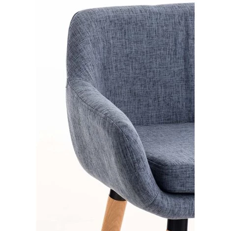 DéCOSHOP26 Lot De 2 Tabourets De Bar Design Et Confortable En Tissu Bleu Avec Accoudoirs Et Repose-pieds - Bleu 7 DéCOSHOP26 Lot De 2 Tabourets De Bar Design Et Confortable En Tissu Bleu Avec Accoudoirs Et Repose-pieds - Bleu – Image 5