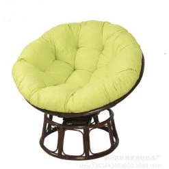 BENOBBY KIDS Rond Coussin De Chaise, Coussin De SièGe Rond De, Coussin De Jardin, Coussin Fauteuil Rotin, Coussin Fauteuil Suspendu, Amovible Coussin Fauteuil Pour Intérieur Extérieur, (Vert Clair,120*120cm)(sans Chaise)