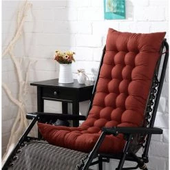 BENOBBY KIDS Ensemble De Coussins De Chaise Berçante Confortable, Coussinets De Chaise Berçante Avec Attaches, Café Rouge, 40x110x8cm(15.8x43x3.2 Inch)