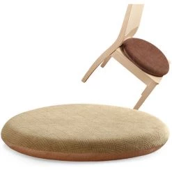BENOBBY KIDS Coussin Rond De Chaise De Salle à Manger, 42/50 Cm D'épaisseur, Coussin De Chaise Doux Et Lavable, La Terrasse, Le Jardin, L'intérieur (50 X 50 X 5 Cm, Chameau) -banc et tabouret Soldes Boutique 52720908 2