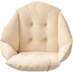 BENOBBY KIDS Coussin De Chaise ,Coussins De Chaise De Jardin,avec Dossier Siège Coquille Fauteuil, Velours Douillet Elastique Impermeable Pour Chaise En Rotin Paille Jardin Beige 40 * 40 * 48cm