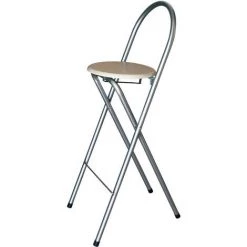 VIESTA KMH Tabourets Hauts, Chaises De Bar, Siège De Cuisine, Cadre En Acier, Hauteur 75cm, Montage Facile, Construction En Acier