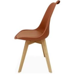 ALICE'S GARDEN Lot De 4 Chaises Scandinaves, Pieds Bois De Hêtre, Fauteuils 1 Place, Terracotta -banc et tabouret Soldes Boutique 53304465 4