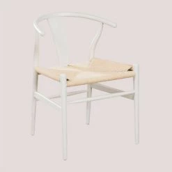 Chaise Uish Style SKLUM Bois D'orme - Osier Bois Blanc - Bois Blanc Bois Blanc