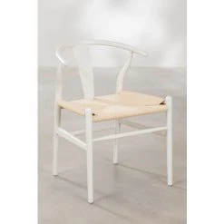 Chaise Uish Style SKLUM Bois D'orme - Osier Bois Blanc - Bois Blanc Bois Blanc -banc et tabouret Soldes Boutique 53389865 4