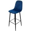 URBAN LIVING Tabouret De Bar En Velours Bleu Indigo Pieds Métal Inoui - Bleu Indigo - Bleu Indigo -banc et tabouret Soldes Boutique 53437120 1
