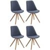 CLP Lot De 4 Chaises De Salle à Manger En Tissu Pegleg Avec Pieds En Bois Carrés Bleu Nature 1 CLP Lot De 4 Chaises De Salle à Manger En Tissu Pegleg Avec Pieds En Bois Carrés Bleu Nature -banc et tabouret Soldes Boutique 53516276 1
