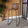 DIMEHOUSE Brentt Tabouret De Bar Industriel Brun - Brun -banc et tabouret Soldes Boutique 53527262 1