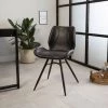 DIMEHOUSE Beau Chaise Salle A Manger Industrielle Noir - Noir -banc et tabouret Soldes Boutique 53527343 1