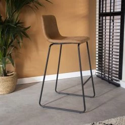 DIMEHOUSE Brentt Tabouret De Bar Industriel Marron - Marron 8 DIMEHOUSE Brentt Tabouret De Bar Industriel Marron - Marron -banc et tabouret Soldes Boutique 53527351 2