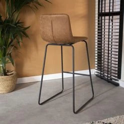 DIMEHOUSE Brentt Tabouret De Bar Industriel Marron - Marron 9 DIMEHOUSE Brentt Tabouret De Bar Industriel Marron - Marron -banc et tabouret Soldes Boutique 53527351 3