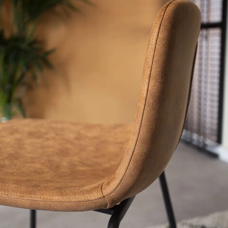 DIMEHOUSE Brentt Tabouret De Bar Industriel Marron - Marron 7 DIMEHOUSE Brentt Tabouret De Bar Industriel Marron - Marron – Image 5