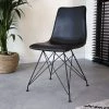 DIMEHOUSE Viano Chaise Salle À Manger Industrielle Noir - Noir -banc et tabouret Soldes Boutique 53547531 1