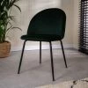 DIMEHOUSE EVIE Chaise Salle À Manger Industrielle Vert Velours - Vert -banc et tabouret Soldes Boutique 53547721 1