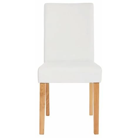 NOVA Ensemble 4 Chaises En Similicuir Opaques Pour La Salle à Manger Blanche Avec Pieds De Lumière 4 NOVA Ensemble 4 Chaises En Similicuir Opaques Pour La Salle à Manger Blanche Avec Pieds De Lumière – Image 2