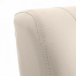 NOVA Relax Fauteuil Télévision Réglable En Cuir Eco-cuir 75x70x99cm Avec Une Séance Confortable Couleur : BEIGE -banc et tabouret Soldes Boutique 53577880 5