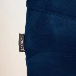 DIMEHOUSE Mikky Tabouret De Bar Industriel Bleu Velours - Bleu, Orange -banc et tabouret Soldes Boutique 53590753 5