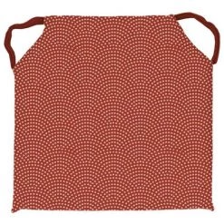 Dessus De Chaise 40X40X4 Cm PAON Tomette, Par Soleil D'Ocre - Rouge