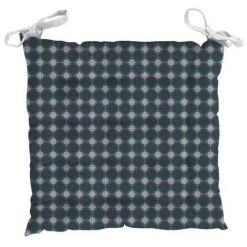 Dessus De Chaise Capitonné 40x40x5 Cm LISBONNE, Par Soleil D'Ocre - Blanc