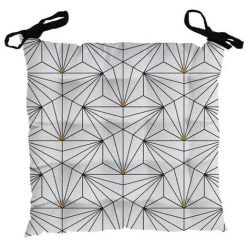 Dessus De Chaise Capitonné 40x40x5 Cm OSIRIS, Par Soleil D'Ocre - Blanc