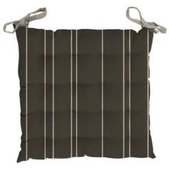 Dessus De Chaise Capitonné En Coton 40x40x5 Cm KENT Taupe Et écru, Par Soleil D'ocre - Taupe