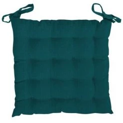 Dessus De Chaise Capitonné En Velours VELVET Bleu Canard, Par Soleil D'Ocre - Bleu