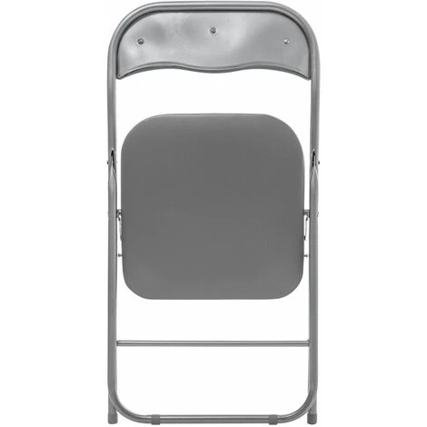 TOILINUX Lot De 6 Chaises Pliantes En PVC - Largeur 44 Longueur 48 Hauteur 79cm - Gris 5 TOILINUX Lot De 6 Chaises Pliantes En PVC - Largeur 44 Longueur 48 Hauteur 79cm - Gris – Image 3