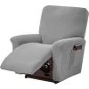 TANABATA Lot De 4 housses De Canapé, Extensibles, Pour Fauteuil Inclinable De Relaxation Et De Massage, En élasthanne, Dotées De Jacquard, Gris Clair -banc et tabouret Soldes Boutique 53775633 1