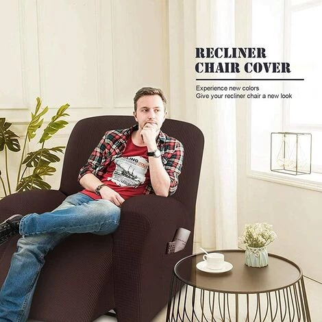 TANABATA Housse Fauteuil Relax Automatique, Le Tissu Souple Et Confortable, Facile à Ajuster, Une Conception Nouvelle Avec Une Poche Latérale, Pratique Pour Votre Famille. (1 Place, Brun) 4 TANABATA Housse Fauteuil Relax Automatique, Le Tissu Souple Et Confortable, Facile à Ajuster, Une Conception Nouvelle Avec Une Poche Latérale, Pratique Pour Votre Famille. (1 Place, Brun) – Image 2