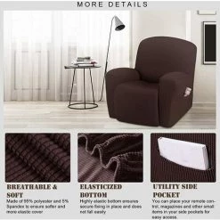 TANABATA Housse Fauteuil Relax Automatique, Le Tissu Souple Et Confortable, Facile à Ajuster, Une Conception Nouvelle Avec Une Poche Latérale, Pratique Pour Votre Famille. (1 Place, Brun) 9 TANABATA Housse Fauteuil Relax Automatique, Le Tissu Souple Et Confortable, Facile à Ajuster, Une Conception Nouvelle Avec Une Poche Latérale, Pratique Pour Votre Famille. (1 Place, Brun) -banc et tabouret Soldes Boutique 53776948 3