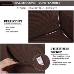 TANABATA Housse Fauteuil Relax Automatique, Le Tissu Souple Et Confortable, Facile à Ajuster, Une Conception Nouvelle Avec Une Poche Latérale, Pratique Pour Votre Famille. (1 Place, Brun) 10 TANABATA Housse Fauteuil Relax Automatique, Le Tissu Souple Et Confortable, Facile à Ajuster, Une Conception Nouvelle Avec Une Poche Latérale, Pratique Pour Votre Famille. (1 Place, Brun) -banc et tabouret Soldes Boutique 53776948 4