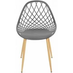 ALTOBUY TRESSIE - Lot De 4 Chaises Grises Coque Arrondie - Gris -banc et tabouret Soldes Boutique 53821864 3