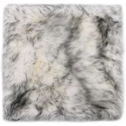 LITZEE Coussins De Chaise 2 Pcs Mélange De Gris Foncé Mouton Véritable # -banc et tabouret Soldes Boutique 53841011 3