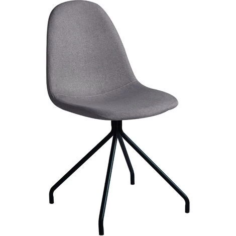 SVITA Lot De 2 Chaises De Salle à Manger Pieds En Métal Chaise Rembourrée Polyester Gris Clair 3 SVITA Lot De 2 Chaises De Salle à Manger Pieds En Métal Chaise Rembourrée Polyester Gris Clair
