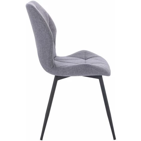 SVITA JAMIE Lot De 2 Chaises De Salle à Manger Chaise Rembourrée Sans Accoudoirs Tissu Gris Clair 7 SVITA JAMIE Lot De 2 Chaises De Salle à Manger Chaise Rembourrée Sans Accoudoirs Tissu Gris Clair – Image 5