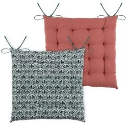 HOMEMAISON Galette De Chaise Biface Emeraude 40 X 40 Cm - Emeraude