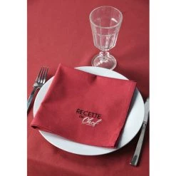 HOMEMAISON Duo De Serviettes De Tables Bicolores Rouge/Lin 40 X 40cm - Rouge/Lin -banc et tabouret Soldes Boutique 53908063 3