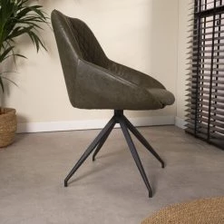 DIMEHOUSE Devon Chaise Salle A Manger Industrielle Vert - Vert -banc et tabouret Soldes Boutique 53915314 2