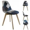 JARDIRICODECO Chaise Patchwork Bleu Gris -banc et tabouret Soldes Boutique 53958229 1