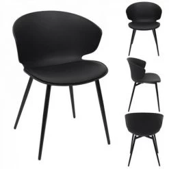 JARDIRICODECO Chaise Pp Rembouree Brighton Noir