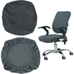 Siège En Spandex Coussin Protecteur Tabourets Amovible Stretch Slipcovers Housse Assise Chaise Cuir Housse De Chaise De Bureau Démontable Pour Décoration Maison Hôtel Mariage Réunion Noël Etc，Starlight，2pcs